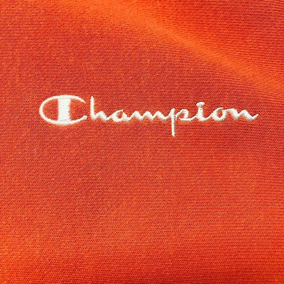Champion Reverse Weave Hoodie Orange Heavyweight Pullover Sweatshirt Mens Size S - Picture 5 of 13